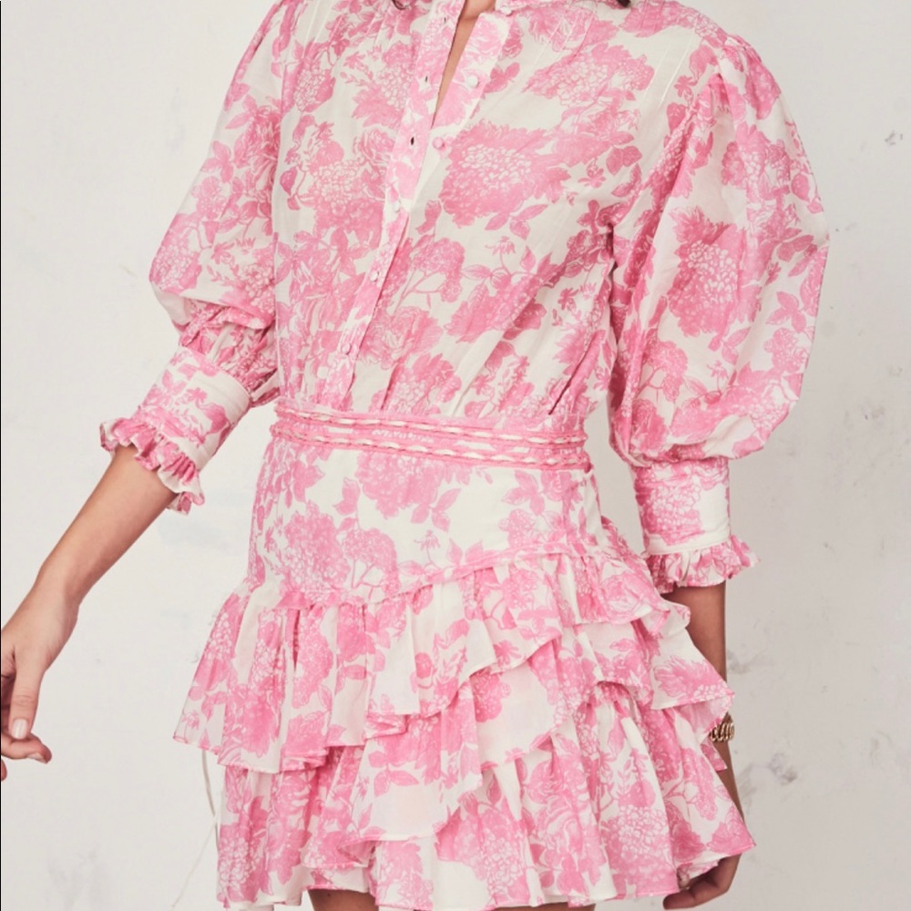 LOveShackFancy Lorelei dress pink gem size 0